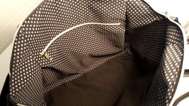 tasche "annette" in silber/schwarz
