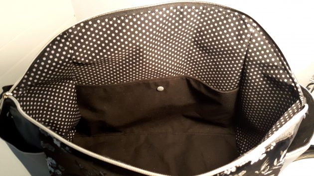 tasche "annette" in silber/schwarz